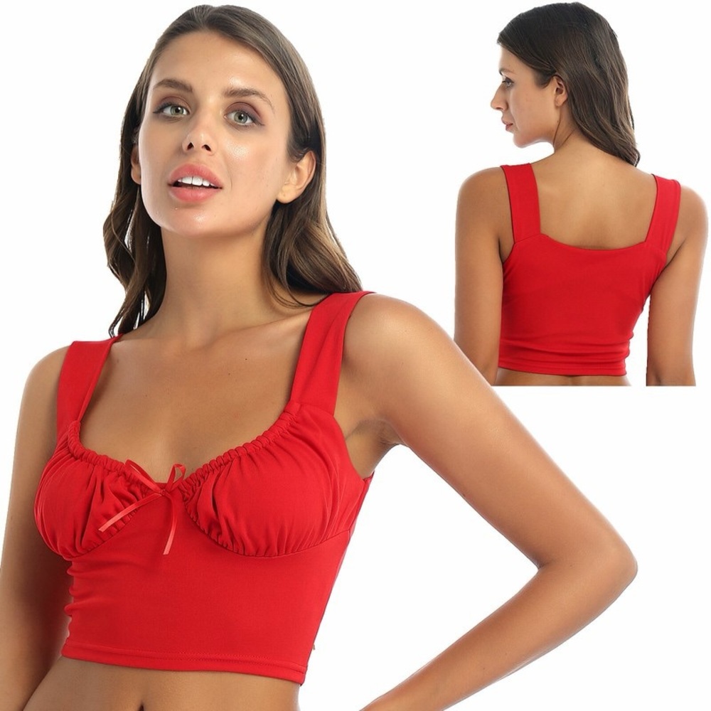 Red Women's Crop Top